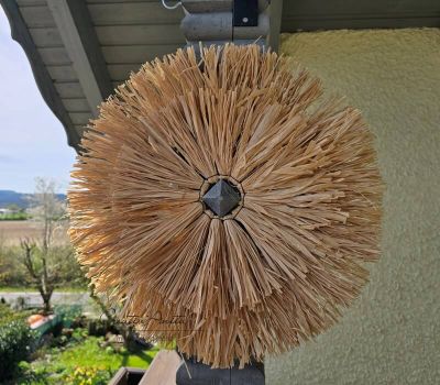 Preview: Wandhänger Sonne - Raffia Wandbehang